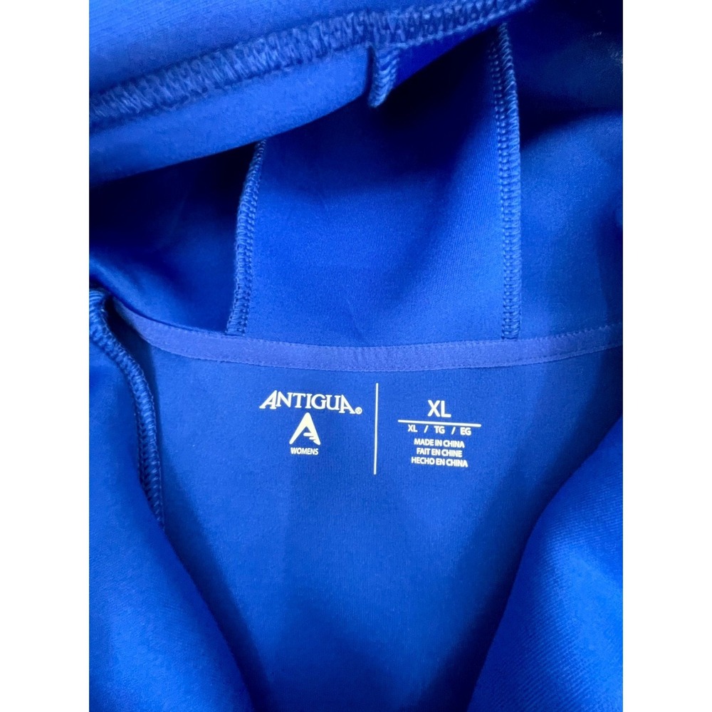 Antigua Jacket Womens XL Blue Black Chase Elliott Logo Stretch Hooded Full Zip - Picture 5 of 12